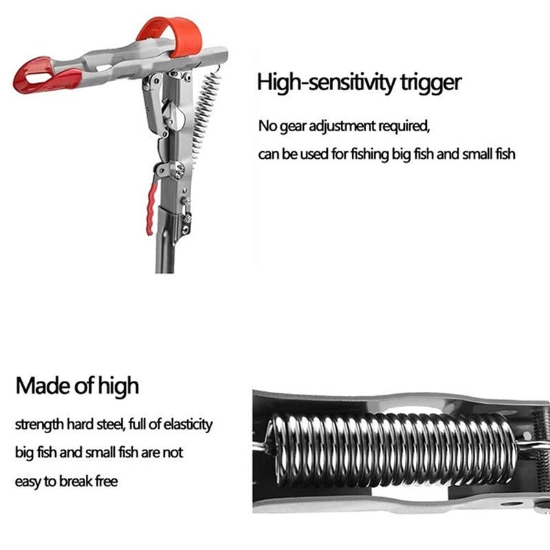 Schweek Automatic Fishing Rod Holder for Ground Automatic Spring Tip-Up Hook with Stainless Steel Ground Support Fish Pole Rack, 2 Packs - Image 3